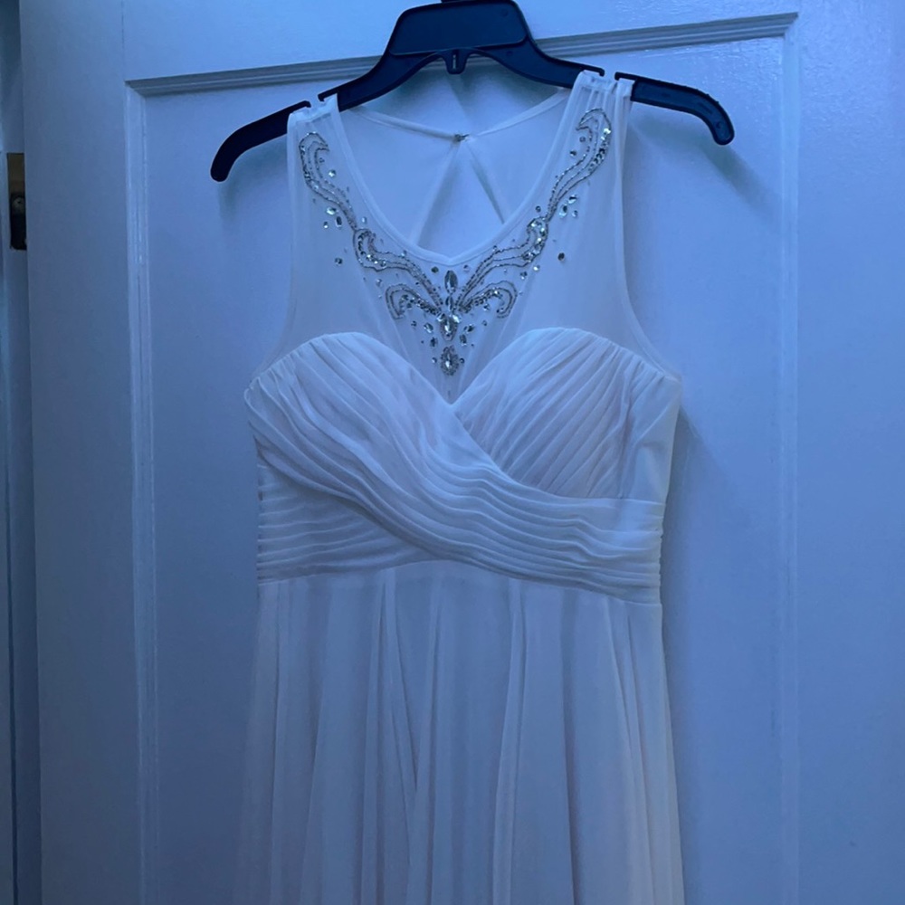 Jeweled White Dress